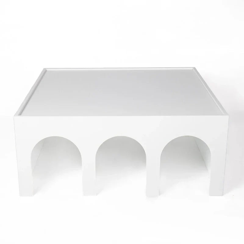 Bibliothèque et table basse multifonction à 4 niveaux blanche, meuble créatif, bibliothèque au sol minimaliste, étagères de rangement