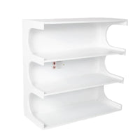 Bibliothèque et table basse multifonction à 4 niveaux blanche, meuble créatif, bibliothèque au sol minimaliste, étagères de rangement