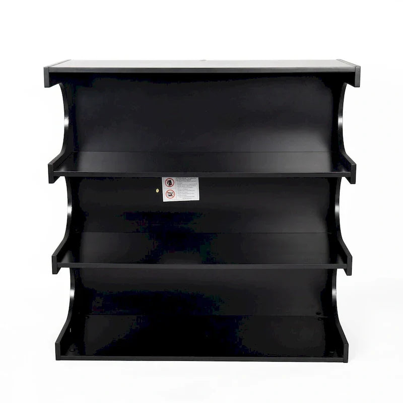 Bibliothèque et table basse multifonction à 4 niveaux blanche, meuble créatif, bibliothèque au sol minimaliste, étagères de rangement