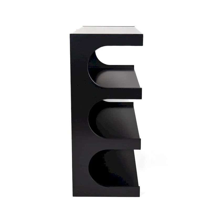 Bibliothèque et table basse multifonction à 4 niveaux blanche, meuble créatif, bibliothèque au sol minimaliste, étagères de rangement