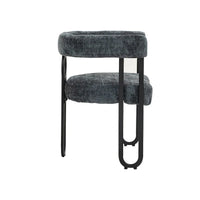 Chaises de salle à manger d'appoint au design contemporain rembourrées en chenille/cuir lot de 2