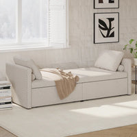 Méridienne moderne lit de repos petit lit de repos simple avec 2 tiroirs, sans matelas requis, parfait pour salons & bureau à domicile