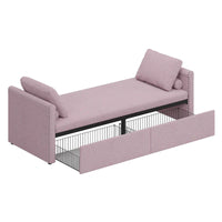 Méridienne moderne lit de repos petit lit de repos simple avec 2 tiroirs, sans matelas requis, parfait pour salons & bureau à domicile