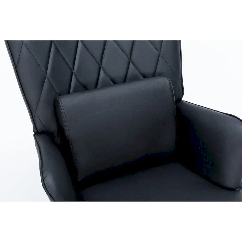 Fauteuil à bascule, fauteuil coulissant, fauteuil d'appoint à bascule avec coussin lombaire et ottoman pour chambre de bébé/salon/chambre