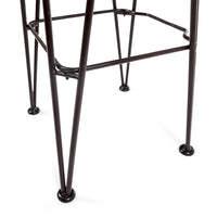 Tabouret de patio moderne en bois et métal Oaks Aura 30 pouces, tabourets de bar style ferme industrielle, lot de 2