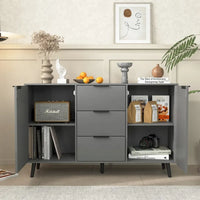 Bahut de buffet avec rangement, meuble de bar à café en bois, 3 tiroirs et 2 portes, armoire de buffet