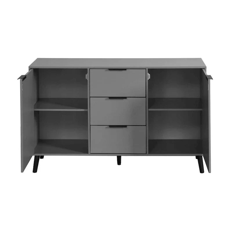 Bahut de buffet avec rangement, meuble de bar à café en bois, 3 tiroirs et 2 portes, armoire de buffet