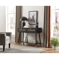 41.9 Table console en bois à 2 tiroirs