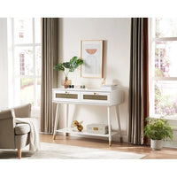 41.9 Table console en bois à 2 tiroirs