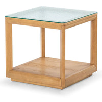 SAFAVIEH Couture Benecarlo table d'appoint à dessus en verre - 22Lx22Px21H