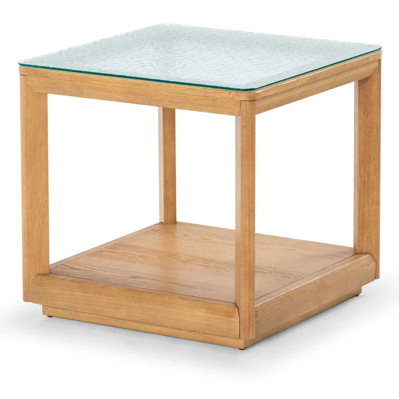 SAFAVIEH Couture Benecarlo table d'appoint à dessus en verre - 22Lx22Px21H