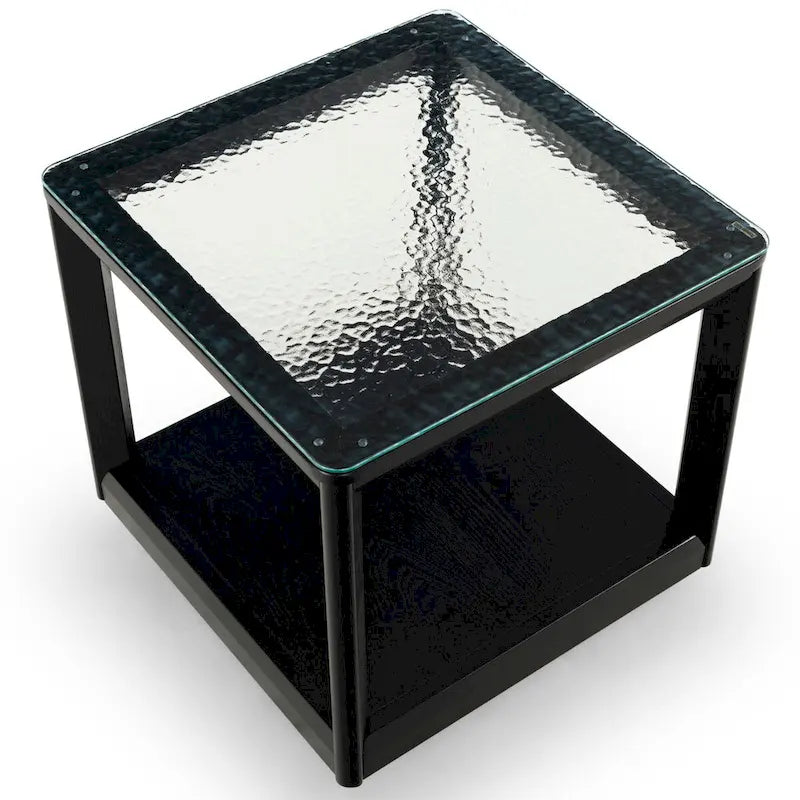 SAFAVIEH Couture Benecarlo table d'appoint à dessus en verre - 22Lx22Px21H