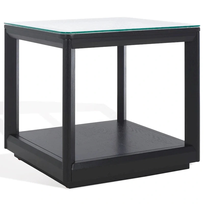 SAFAVIEH Couture Benecarlo table d'appoint à dessus en verre - 22Lx22Px21H