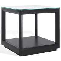 SAFAVIEH Couture Benecarlo table d'appoint à dessus en verre - 22Lx22Px21H