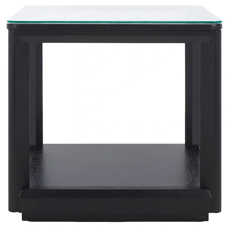SAFAVIEH Couture Benecarlo table d'appoint à dessus en verre - 22Lx22Px21H