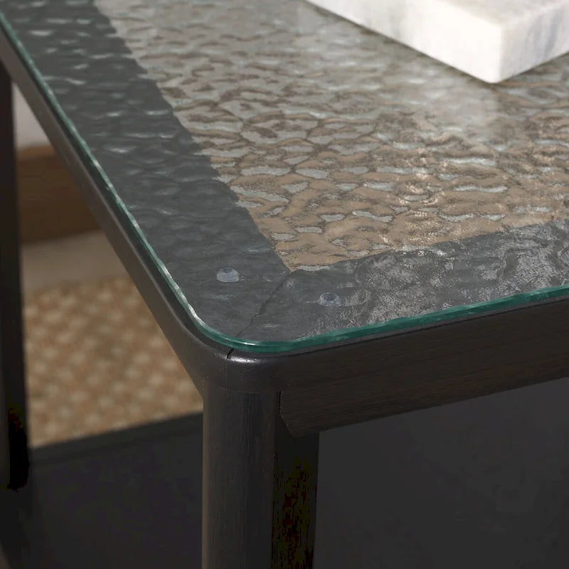 SAFAVIEH Couture Benecarlo table d'appoint à dessus en verre - 22Lx22Px21H
