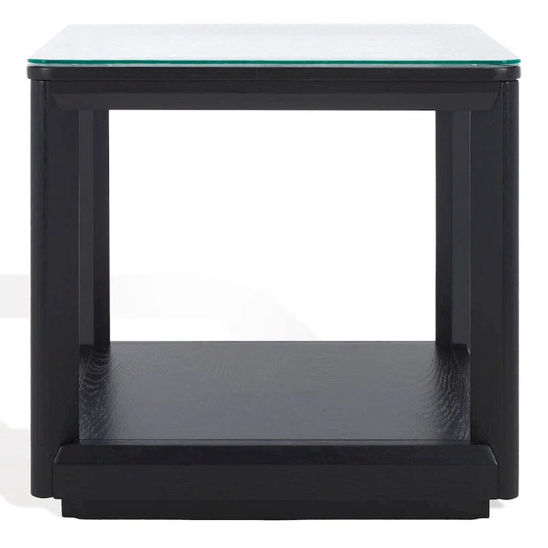SAFAVIEH Couture Benecarlo table d'appoint à dessus en verre - 22Lx22Px21H