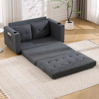 Canapé Futon Rembourré Oaks Aura avec Canapé-Lit Escamotable, Choix Multicolore, Causeuse Capitonnée Pliable avec Porte-Gobelet