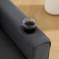 Canapé Futon Rembourré Oaks Aura avec Canapé-Lit Escamotable, Choix Multicolore, Causeuse Capitonnée Pliable avec Porte-Gobelet