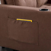 Canapé Futon Rembourré Oaks Aura avec Canapé-Lit Escamotable, Choix Multicolore, Causeuse Capitonnée Pliable avec Porte-Gobelet