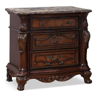 Furniture of America Eugene Ensemble de chambre traditionnel 3 pièces en bois cerisier foncé à panneaux
