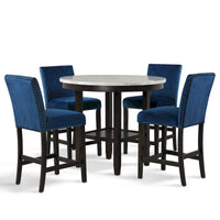 New Classic Furniture Reginald Ensemble de comptoir rond 5 pièces