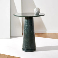 SAFAVIEH Couture Ghicu table d'appoint ronde haute en marbre - 22 po L x 21 po P x 24 po H - 21Lx21Px24H