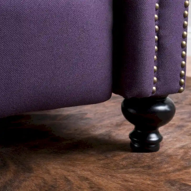 Walder Fauteuil inclinable en tissu capitonné à clous décoratifs par Christopher Knight Home
