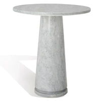 SAFAVIEH Couture Ghicu table d'appoint ronde haute en marbre - 22 po L x 21 po P x 24 po H - 21Lx21Px24H