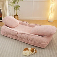 Canapé moelleux, 5 positions réglables, assise, sommeil, pliage, adapté à la chambre ou au salon