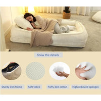 Canapé moelleux, 5 positions réglables, assise, sommeil, pliage, adapté à la chambre ou au salon