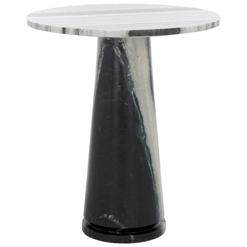 SAFAVIEH Couture Ghicu table d'appoint ronde haute en marbre - 22 po L x 21 po P x 24 po H - 21Lx21Px24H