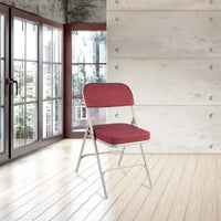 Hampden Furnishings Bernadine Collection Chaise pliante rembourrée de luxe en tissu, lot de 2