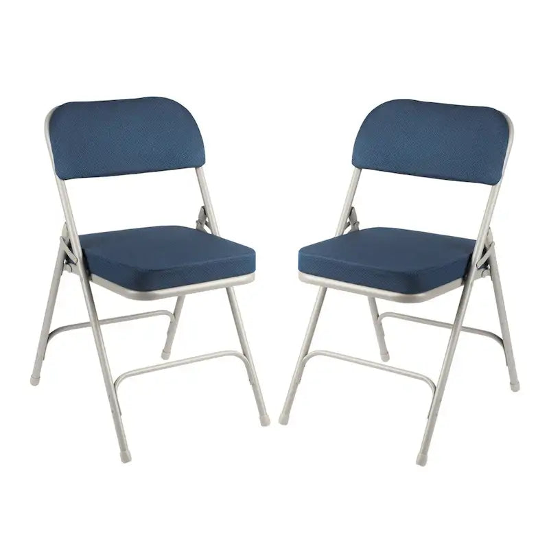 Hampden Furnishings Bernadine Collection Chaise pliante rembourrée de luxe en tissu, lot de 2