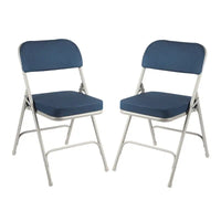 Hampden Furnishings Bernadine Collection Chaise pliante rembourrée de luxe en tissu, lot de 2