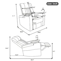 Fauteuil inclinable motorisé de cinéma maison multifonctionnel pivotant à 270°
