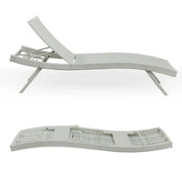 Chaise longue en osier toutes saisons - lot de 2