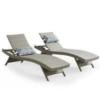 Chaise longue en osier toutes saisons - lot de 2