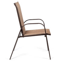 Costway Lot de 4 chaises de patio jardin terrasse cour avec accoudoir - Voir détails