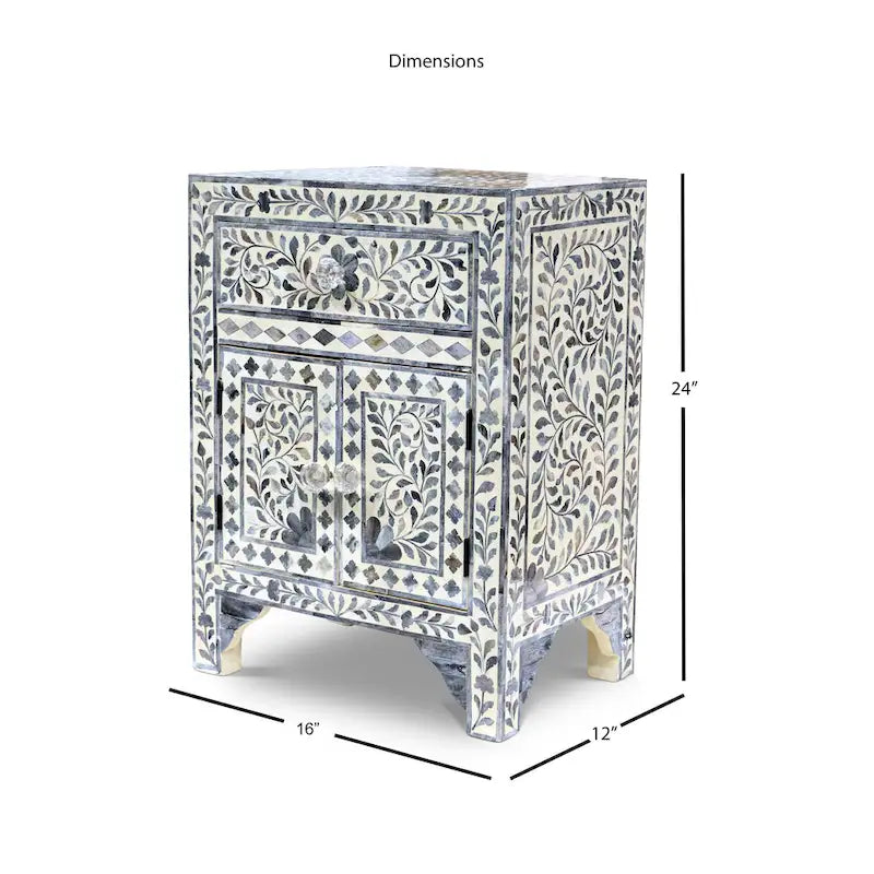 Steve Silver Firoz armoire d'appoint avec incrustation d'os