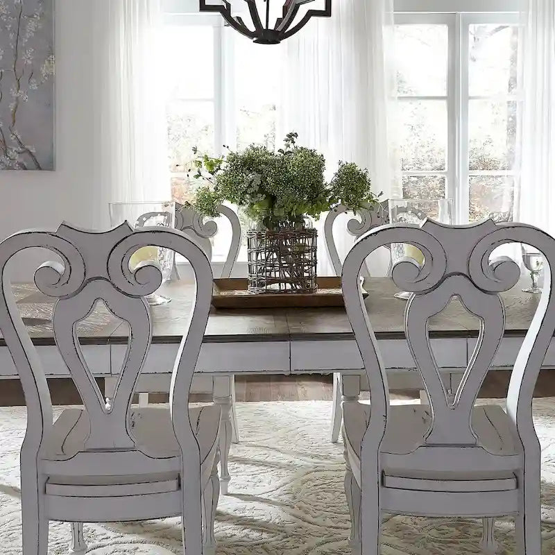 Magnolia Manor Chaise à dossier ajouré (lot de 2)