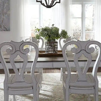Chaise d'appoint à dossier droit Splat de Magnolia Manor (lot de 2)