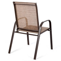 Costway Lot de 4 chaises de patio jardin terrasse cour avec accoudoir - Voir détails