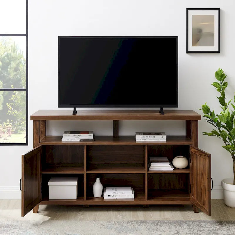 Meuble TV haut Middlebrook 58 pouces à portes rainurées