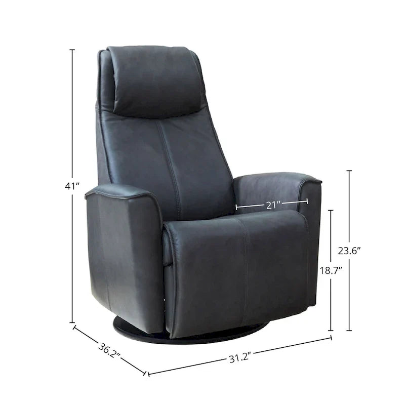 Fjords Urban Fauteuil inclinable balançoire en cuir