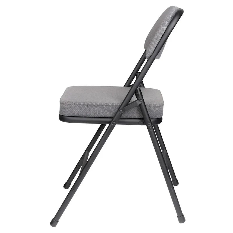Hampden Furnishings Bernadine Collection Chaise pliante rembourrée de luxe en tissu, lot de 2