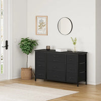 Commode de chambre avec 10 grands tiroirs pour meuble TV long 55 - 55 pouces