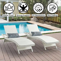Chaise longue en osier toutes saisons - lot de 2