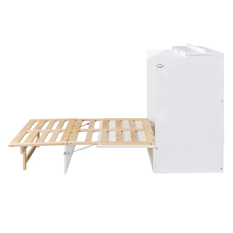 Nestfair Lit escamotable taille Full avec grands tiroirs