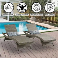 Chaise longue en osier toutes saisons - lot de 2